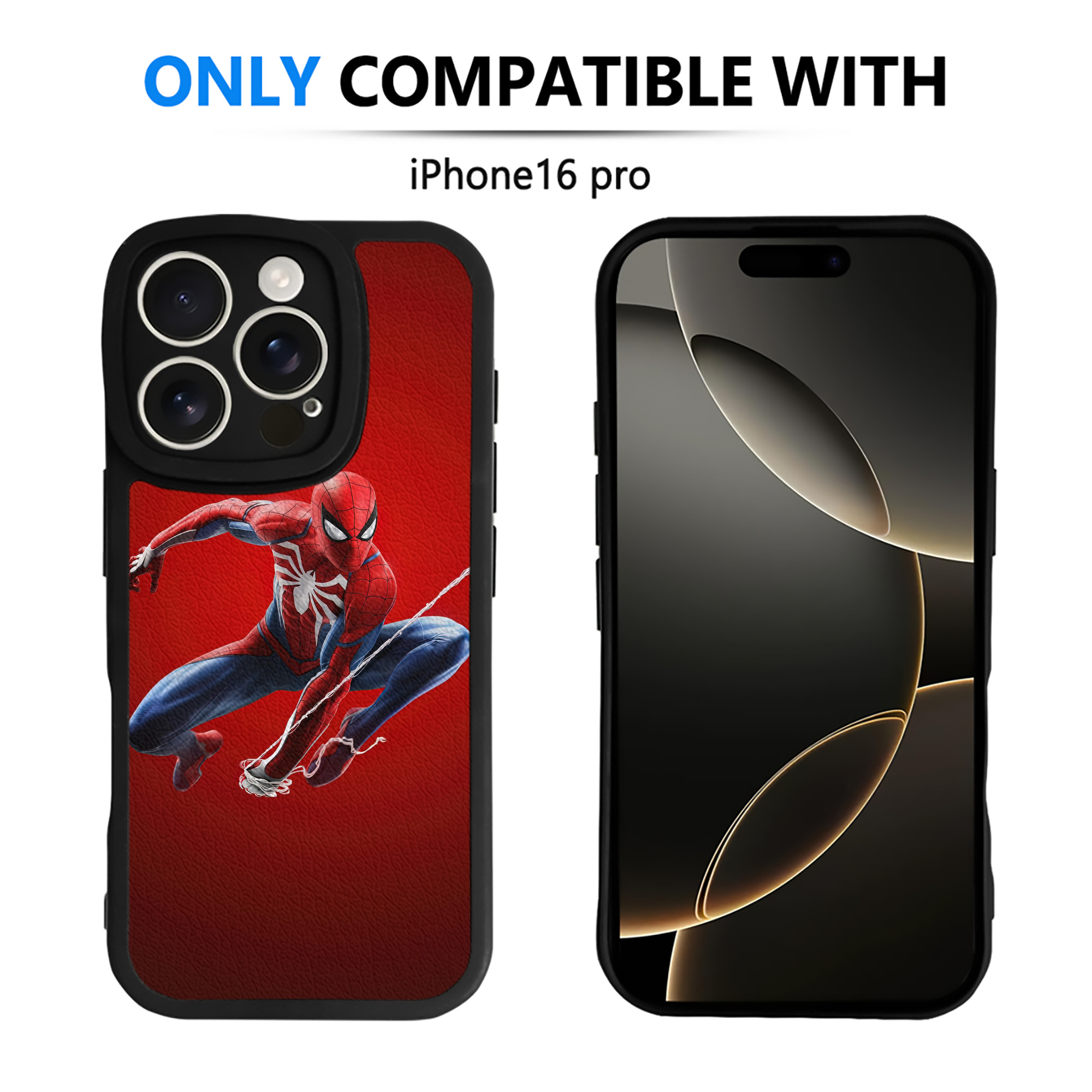Spider Man スパイダーマン 【iPhone 16シリーズ対応】シリコンスマホケース（レザー調） 材質：シリコン